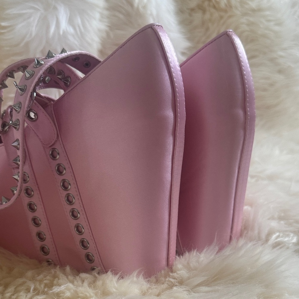 Sugar Thrillz Sweet Sonata Pink Platform Ballet Heels - Picture 3 of 6